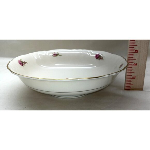 Syracuse China Federal Shape Victoria Rose Round Vegetable Bowl 8 3/4" - Picture 4 of 7
